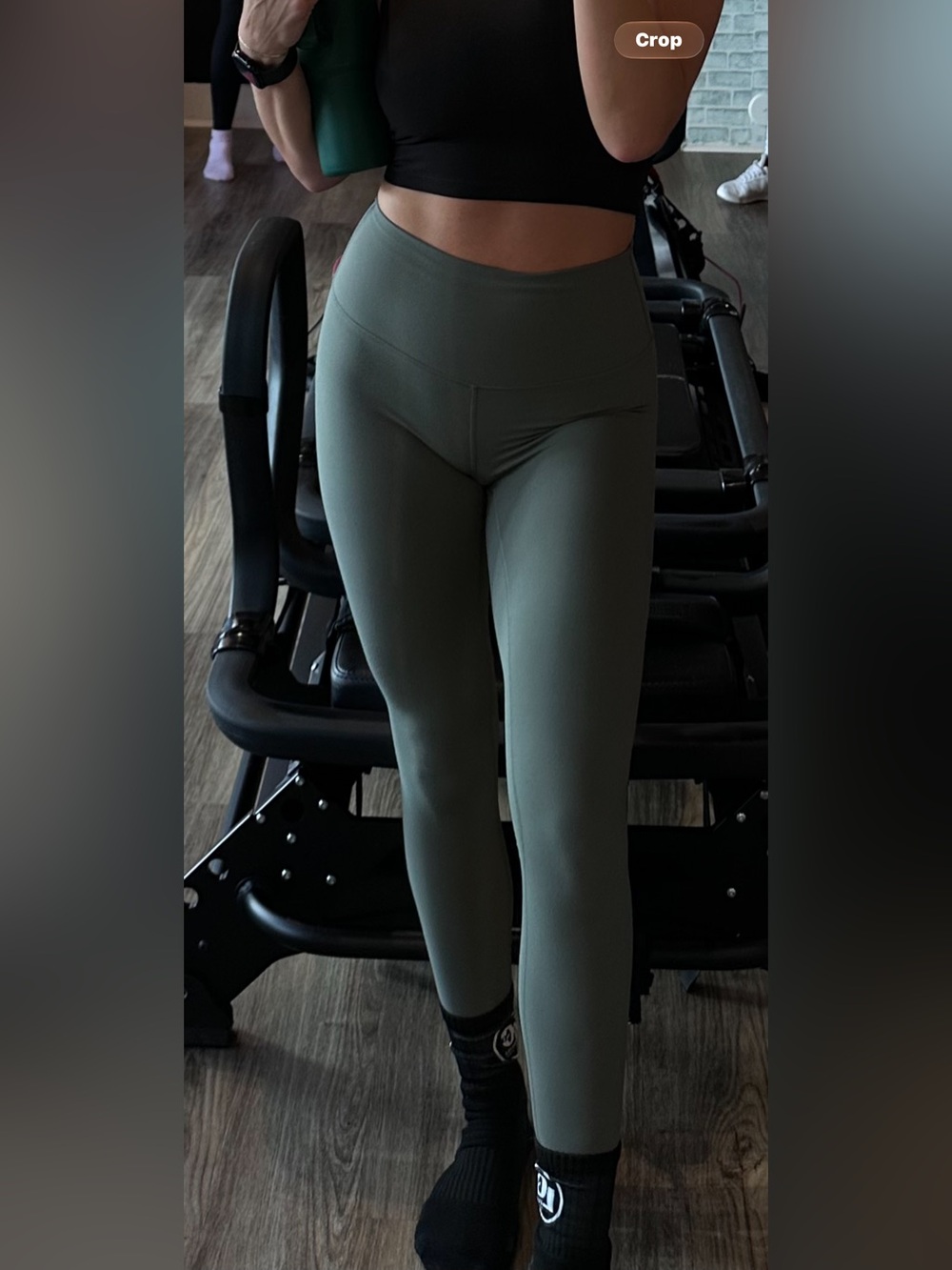 High-Waist Olive Green Leggings